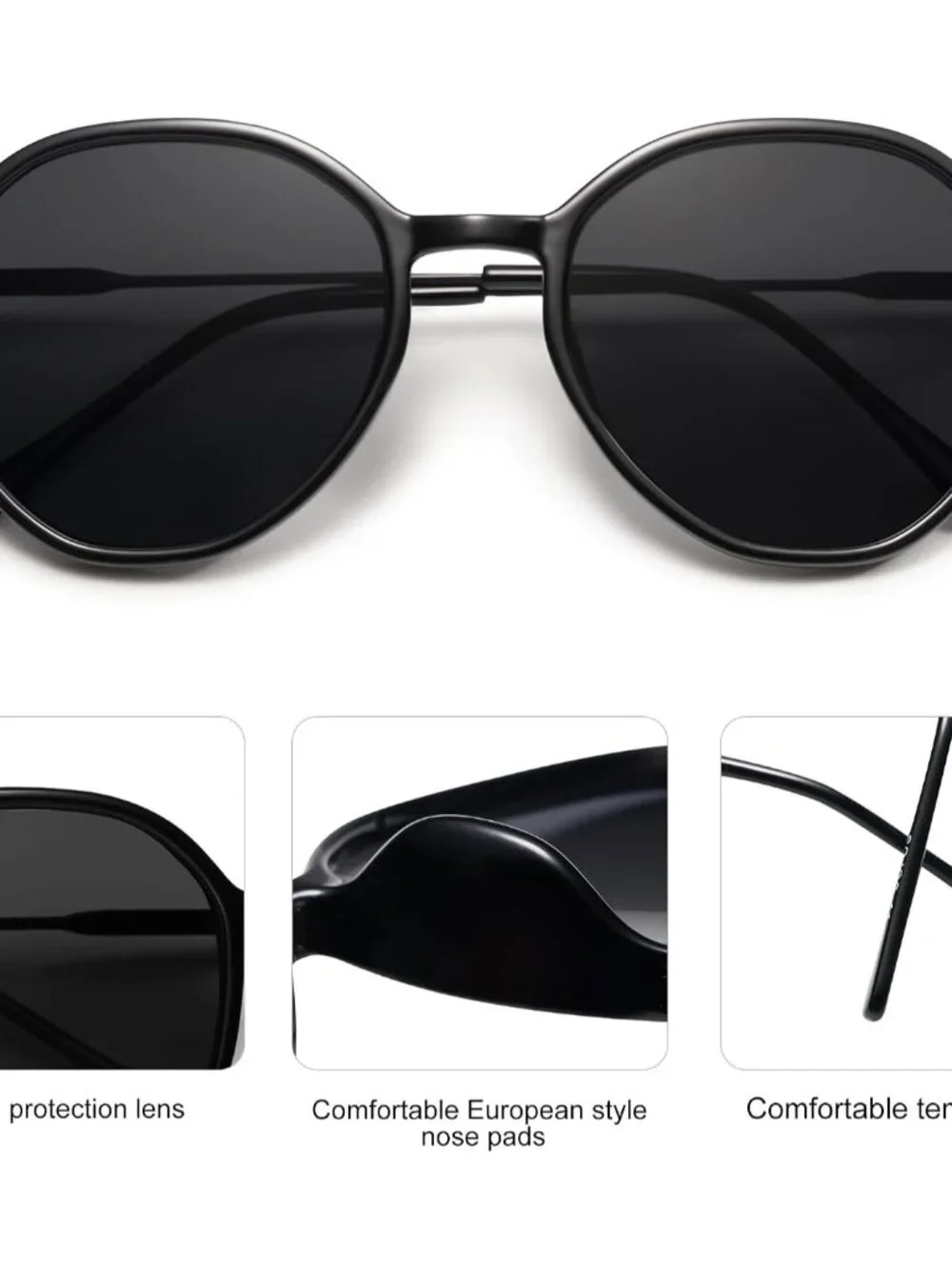Trendy Designer Women’s Sunglasses - Full-Frame Hexagon Round with UV400 Lens